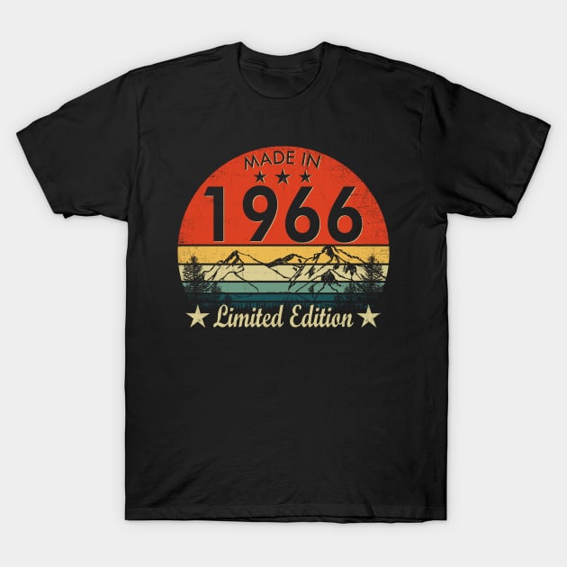 Made in 1966 Limited Edition Vintage Birthday Gift T-Shirt by Tuyetle